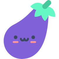 Kawaii_Eggplant Discord & Slack Emoji