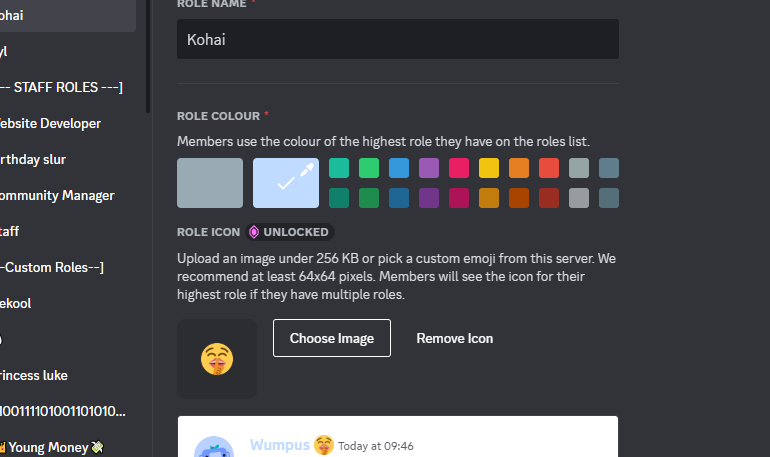 Customize your Discord role icons