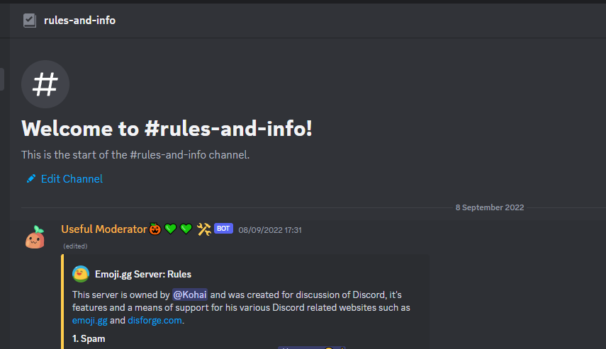 How to create a rules channel on Discord