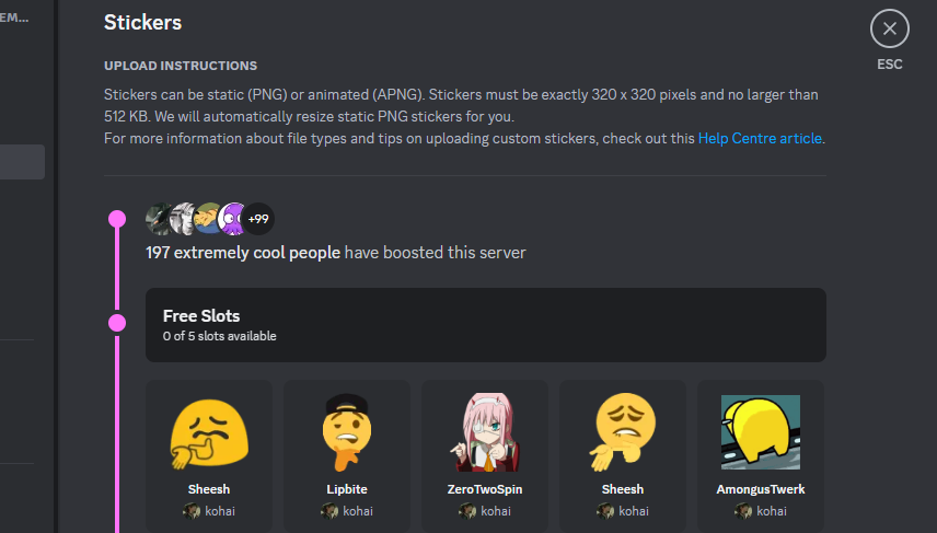 How to upload stickers to Discord