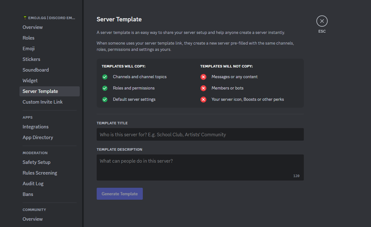 How to use Discord templates Emoji.gg Blog