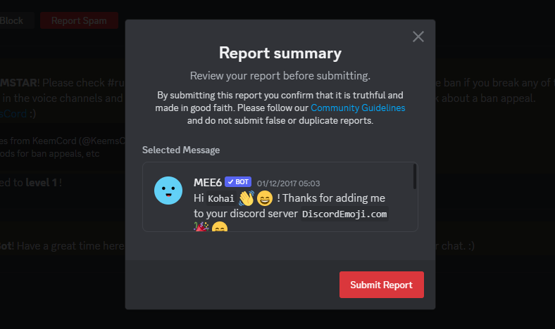 How to report someone on Discord