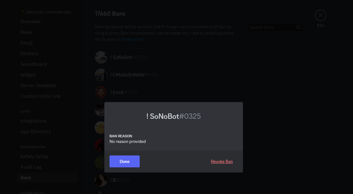 Banned from discord?